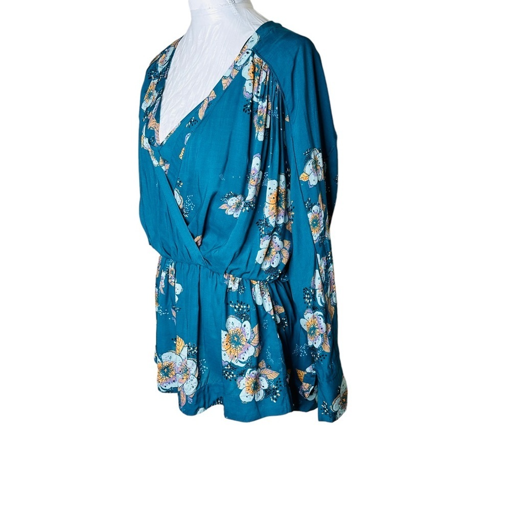 Free People Tuscan Dreams Tunic Dress Turquoise Women’s Size Small - Picture 4 of 10